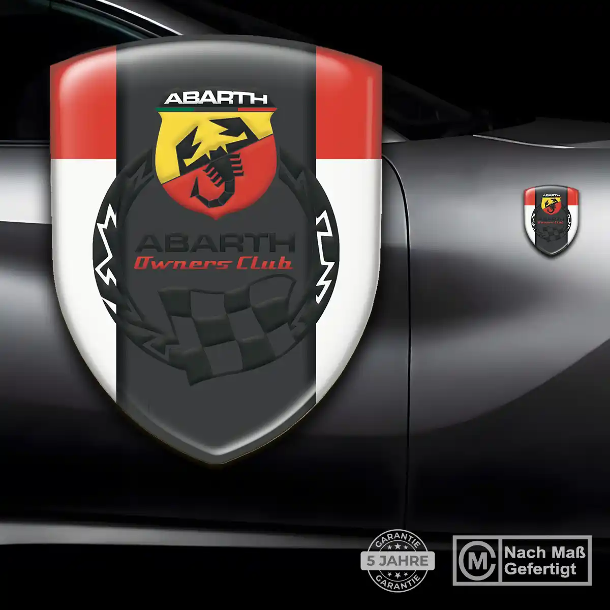 Abarth Aufkleber Wappen Auto Hochwertiges Harz