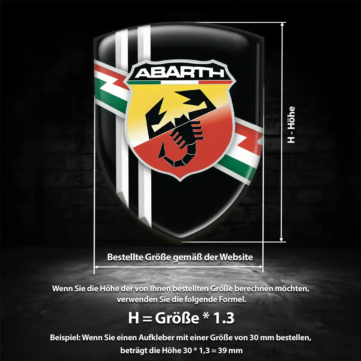 Abarth Aufkleber Wappen Auto Hohe Qualität