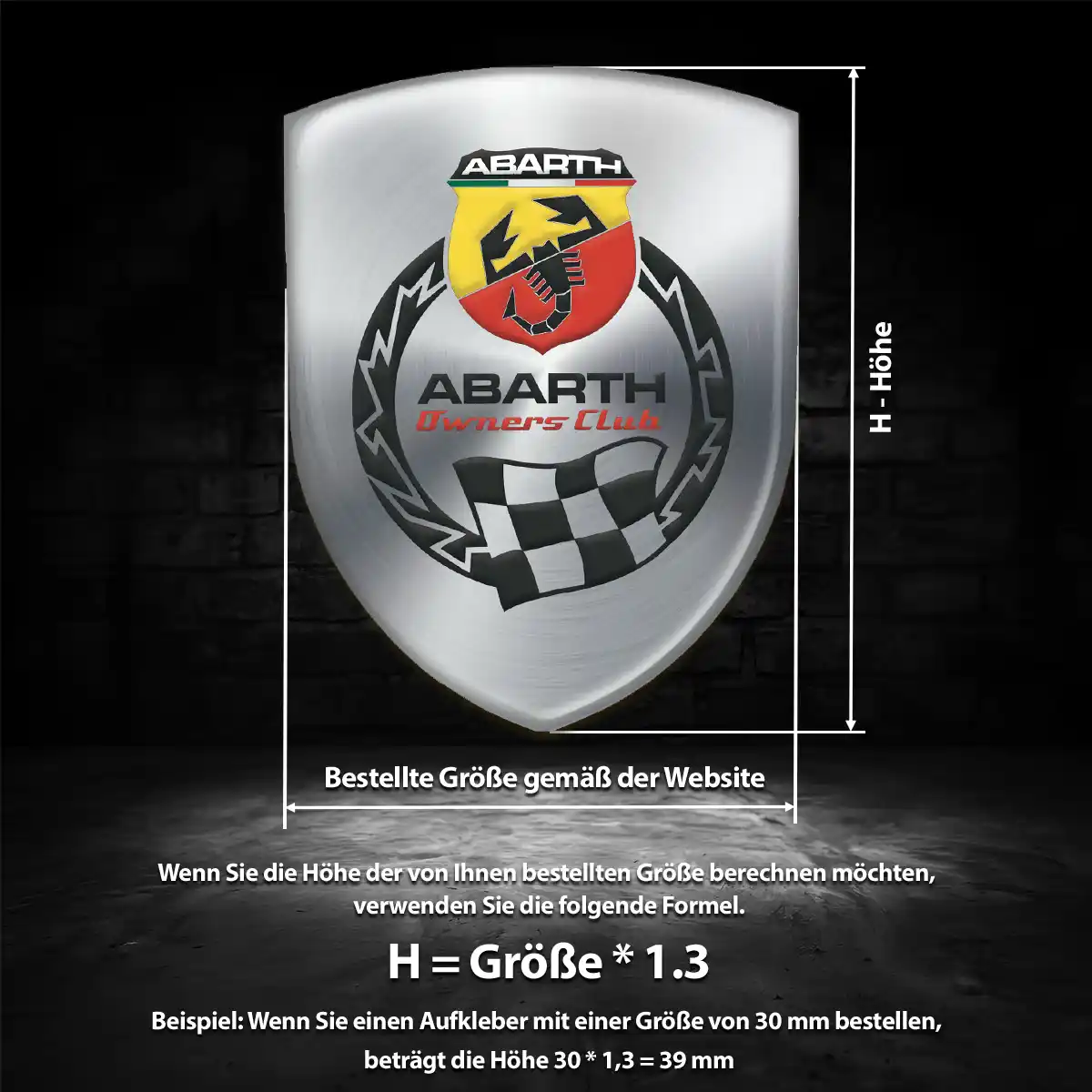 Abarth Aufkleber Wappen Auto Limitierte Auflage