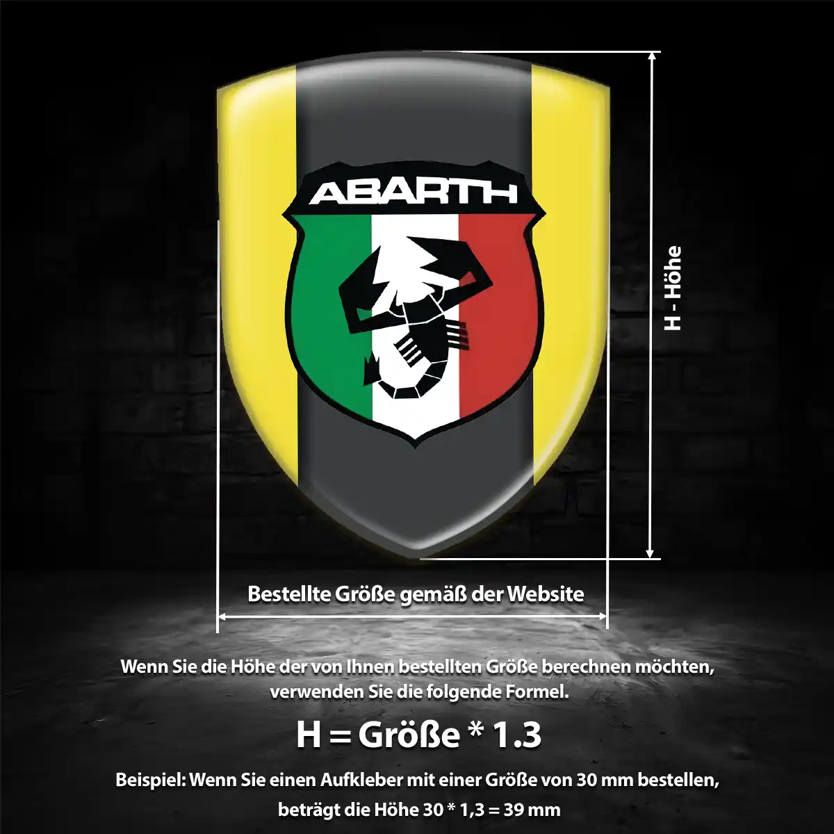 Abarth Aufkleber Wappen Auto Markenedition