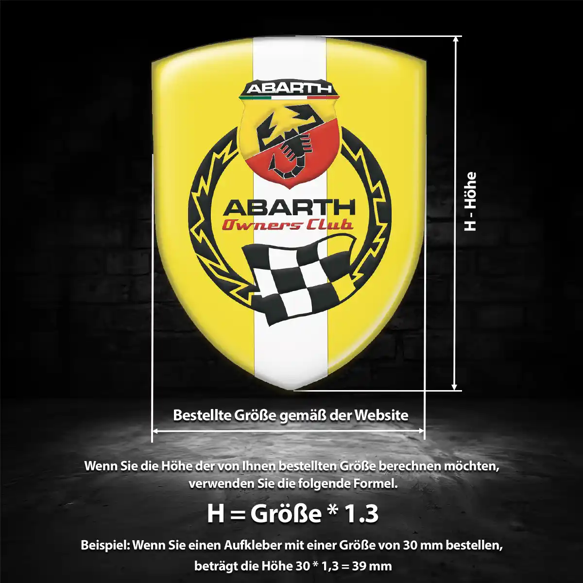 Abarth Aufkleber Wappen Auto Modernes Design