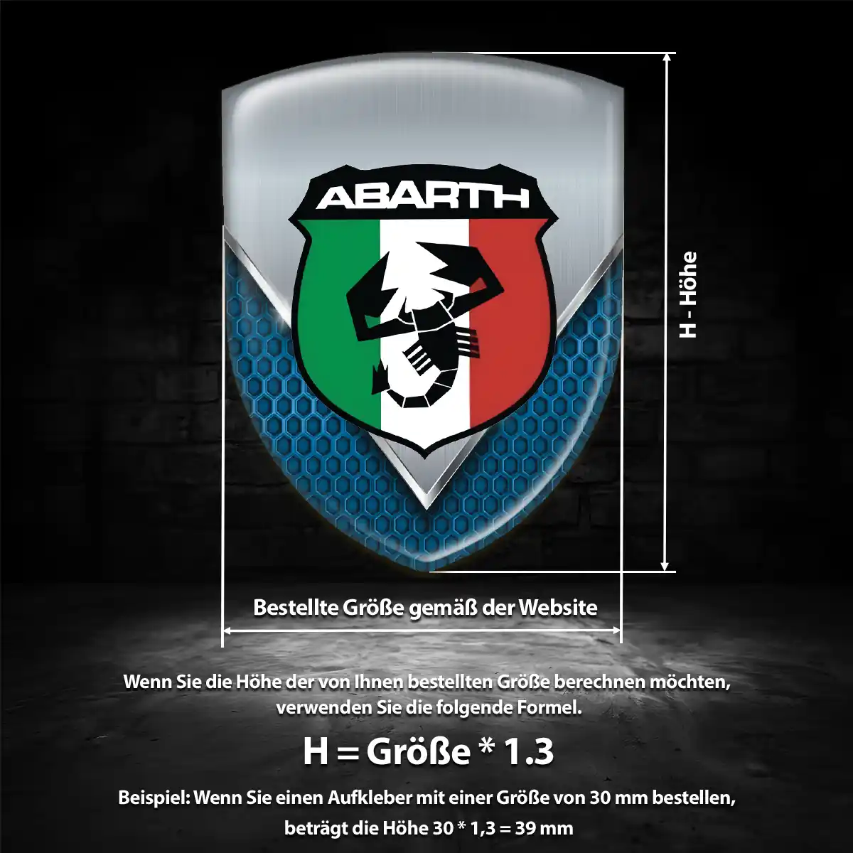 Abarth Aufkleber Wappen Auto Spitzenqualität
