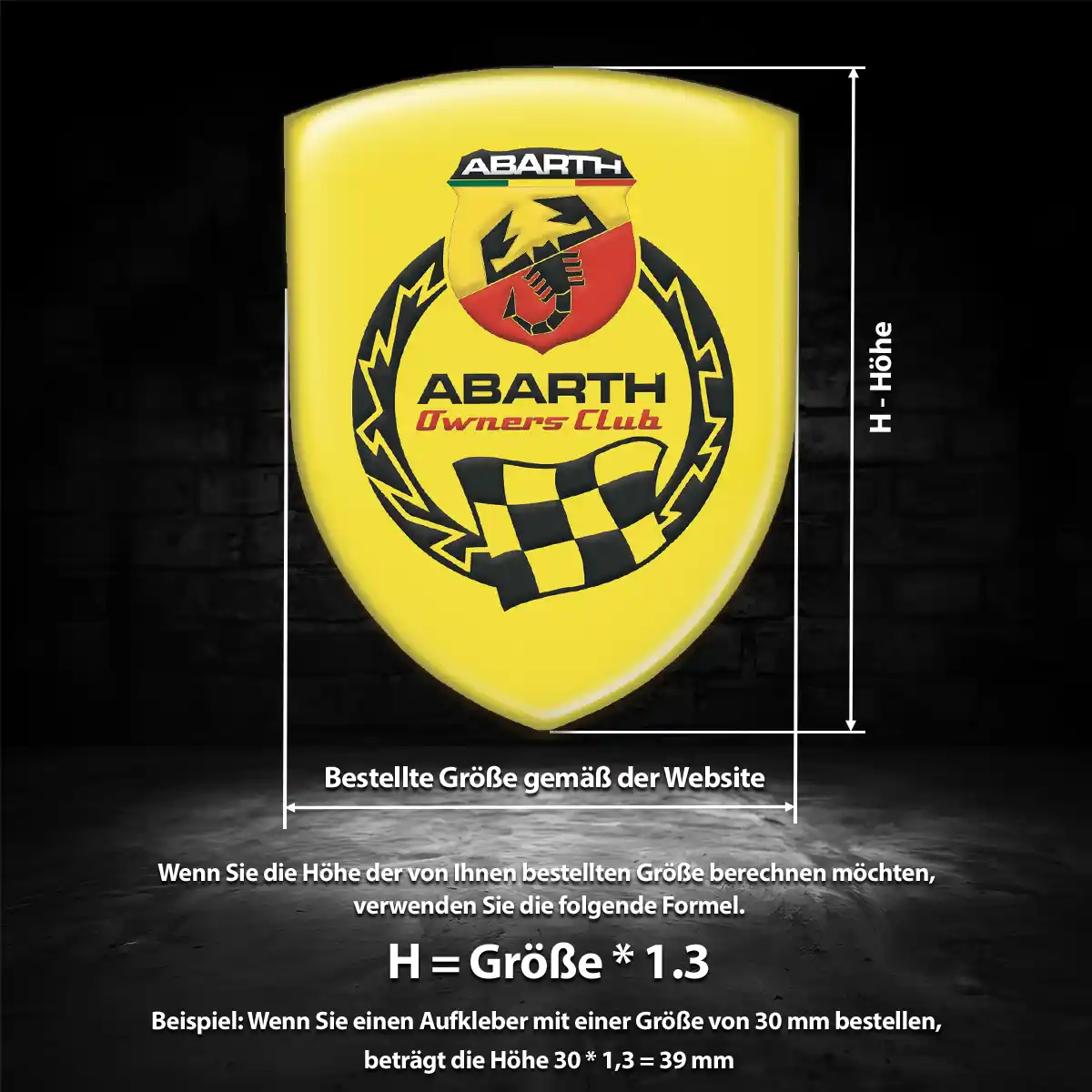 Abarth Aufkleber Wappen Auto Tuningfahrzeug