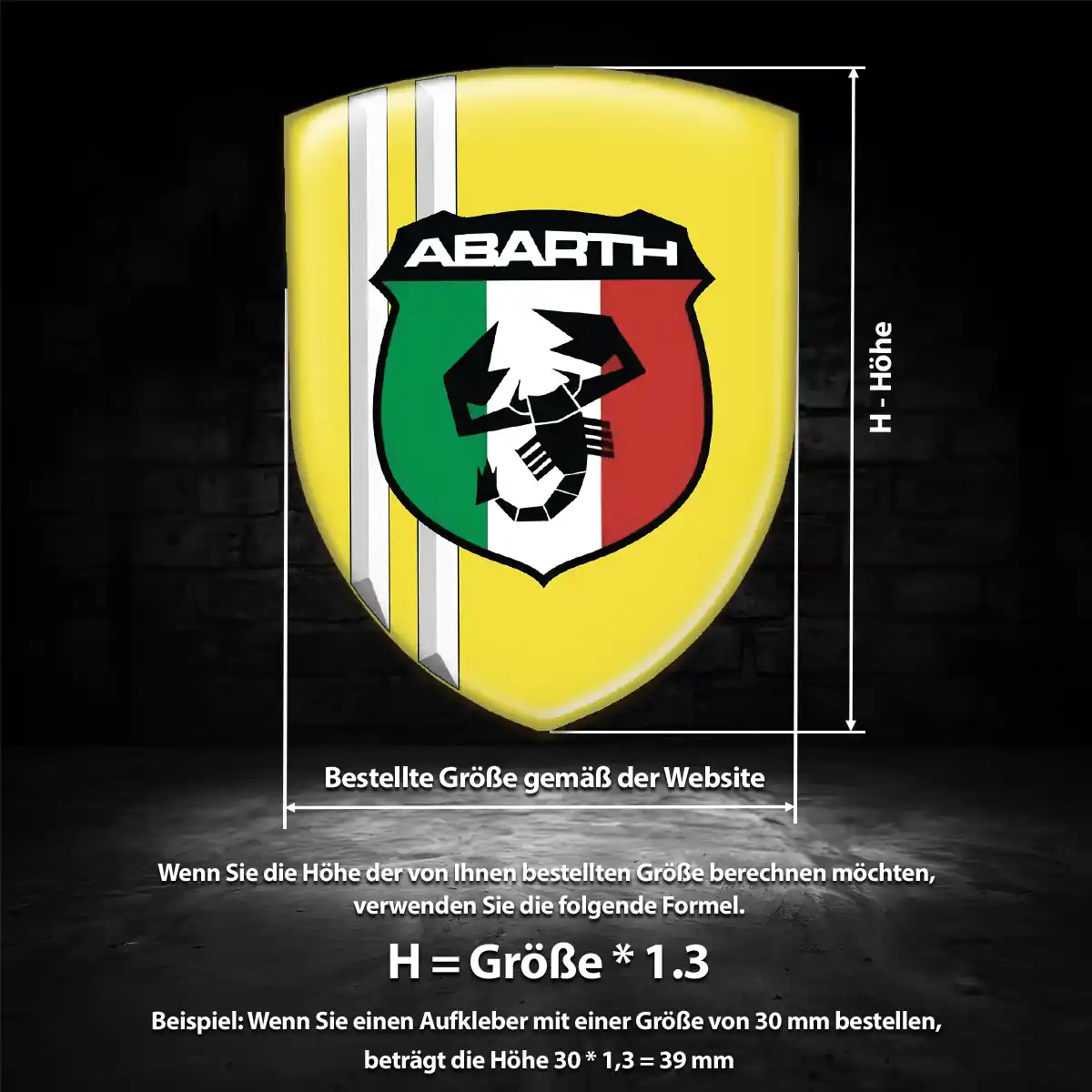 Abarth Aufkleber Wappen Überzeugende Qualität