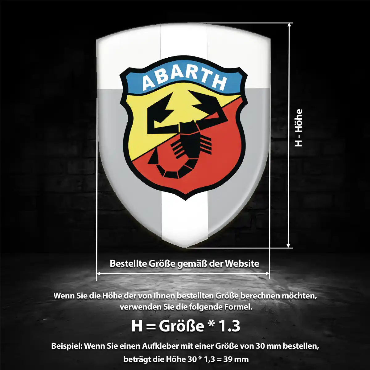 Abarth Aufkleber Wappen Elegantes Design