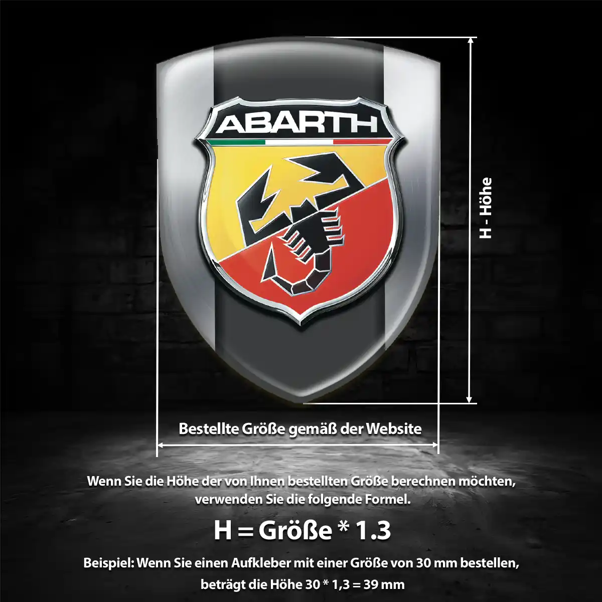 Abarth Aufkleber Wappen Emblem Auto Exterieurdesign