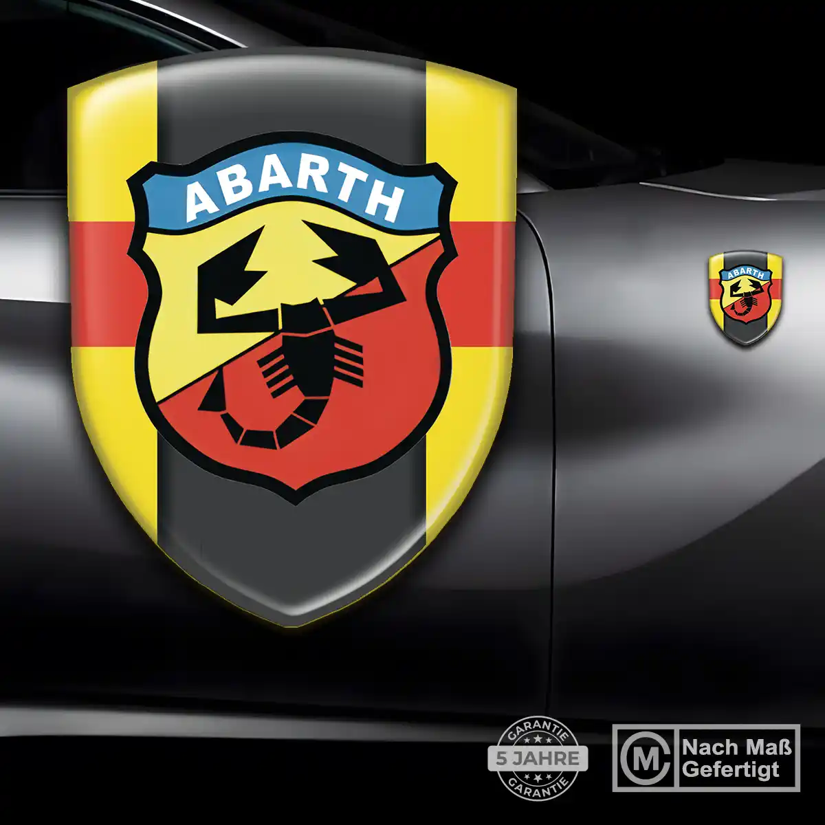 Abarth Aufkleber Wappen Emblem Auto Hochwertiges Harz