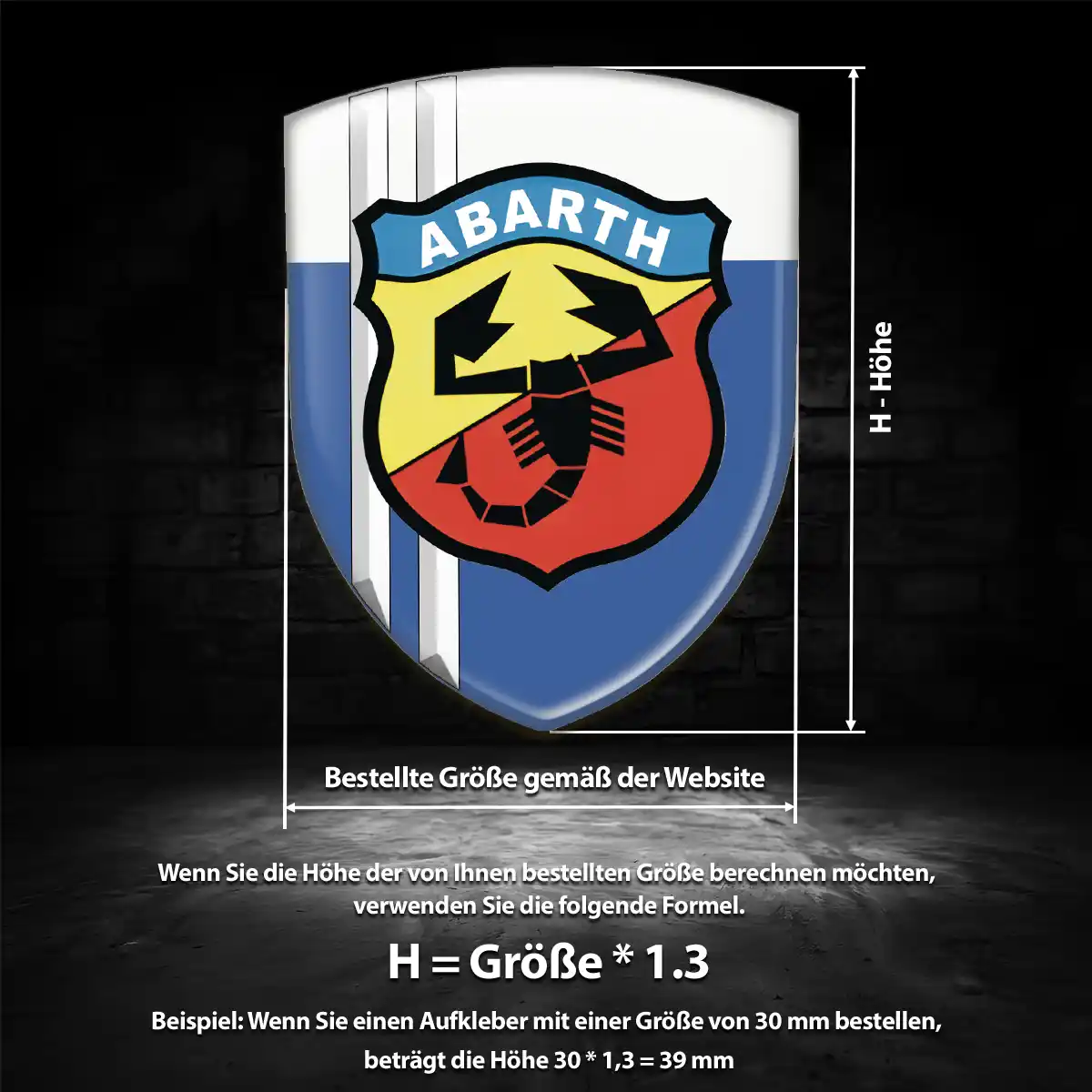 Abarth Aufkleber Wappen Emblem Auto Hohe Qualität