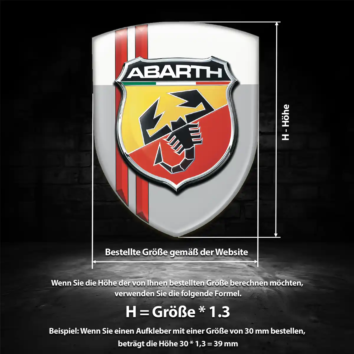 Abarth Aufkleber Wappen Emblem Auto Interieurdesign