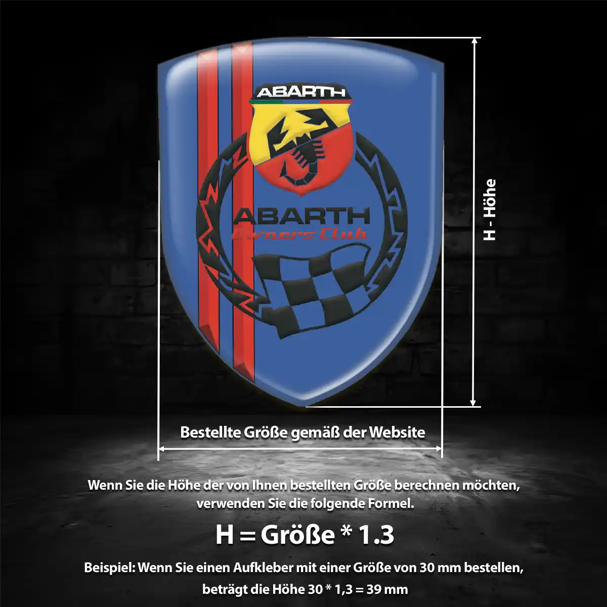 Abarth Aufkleber Wappen Emblem Auto Luxus-Edition