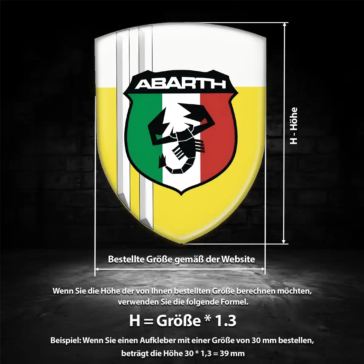 Abarth Aufkleber Wappen Emblem Auto Modernes Design