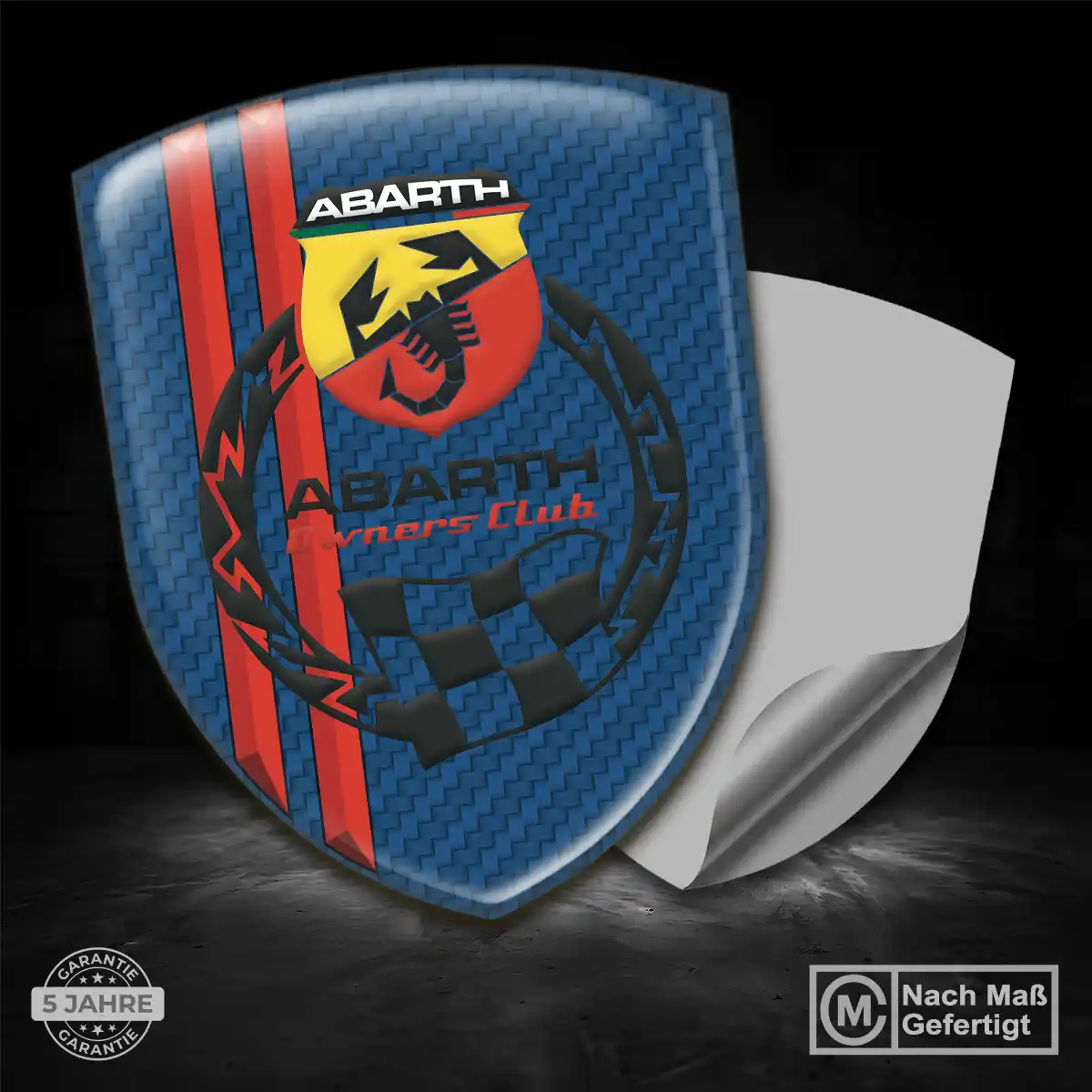 Abarth Aufkleber Wappen Emblem Auto Premium-Edition