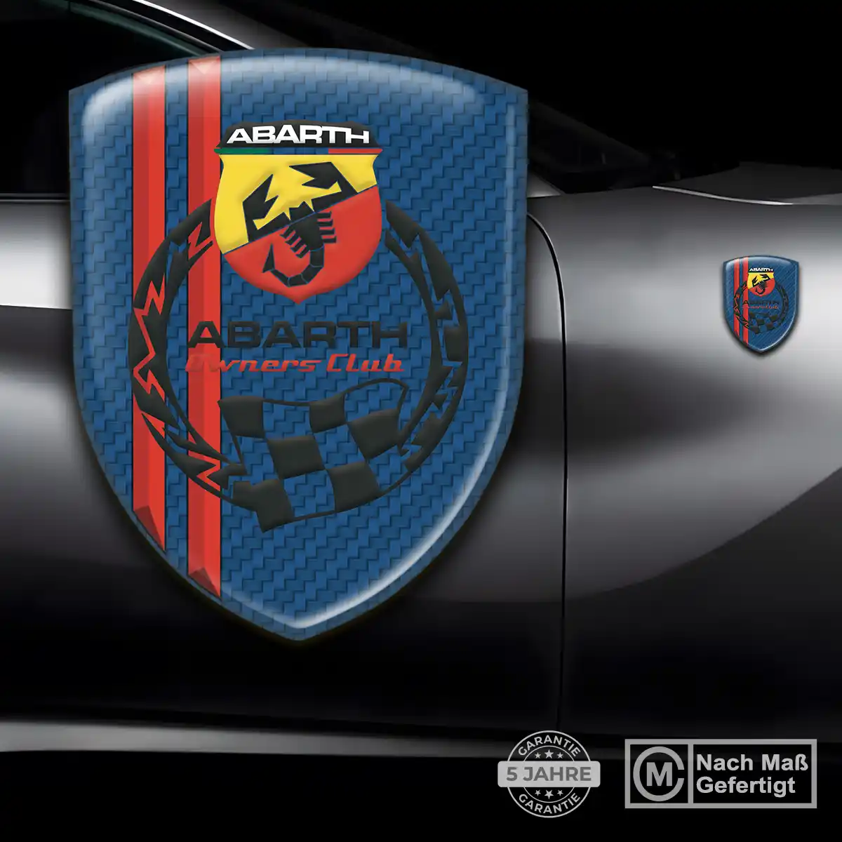 Abarth Aufkleber Wappen Emblem Auto Premium-Edition