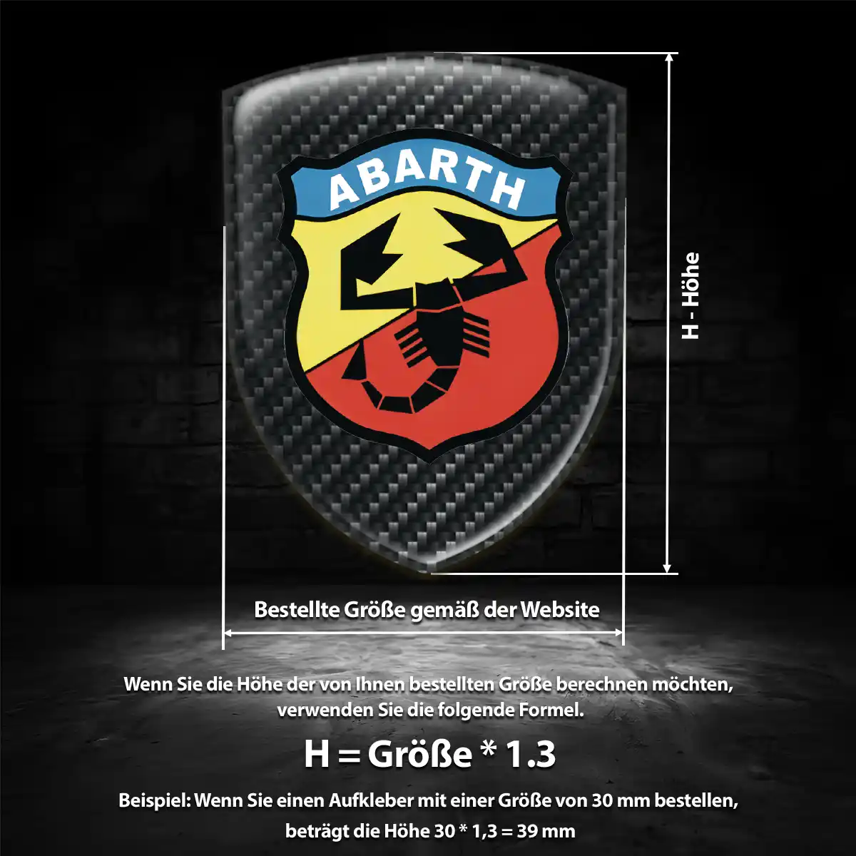 Abarth Aufkleber Wappen Emblem Auto Spitzenqualität