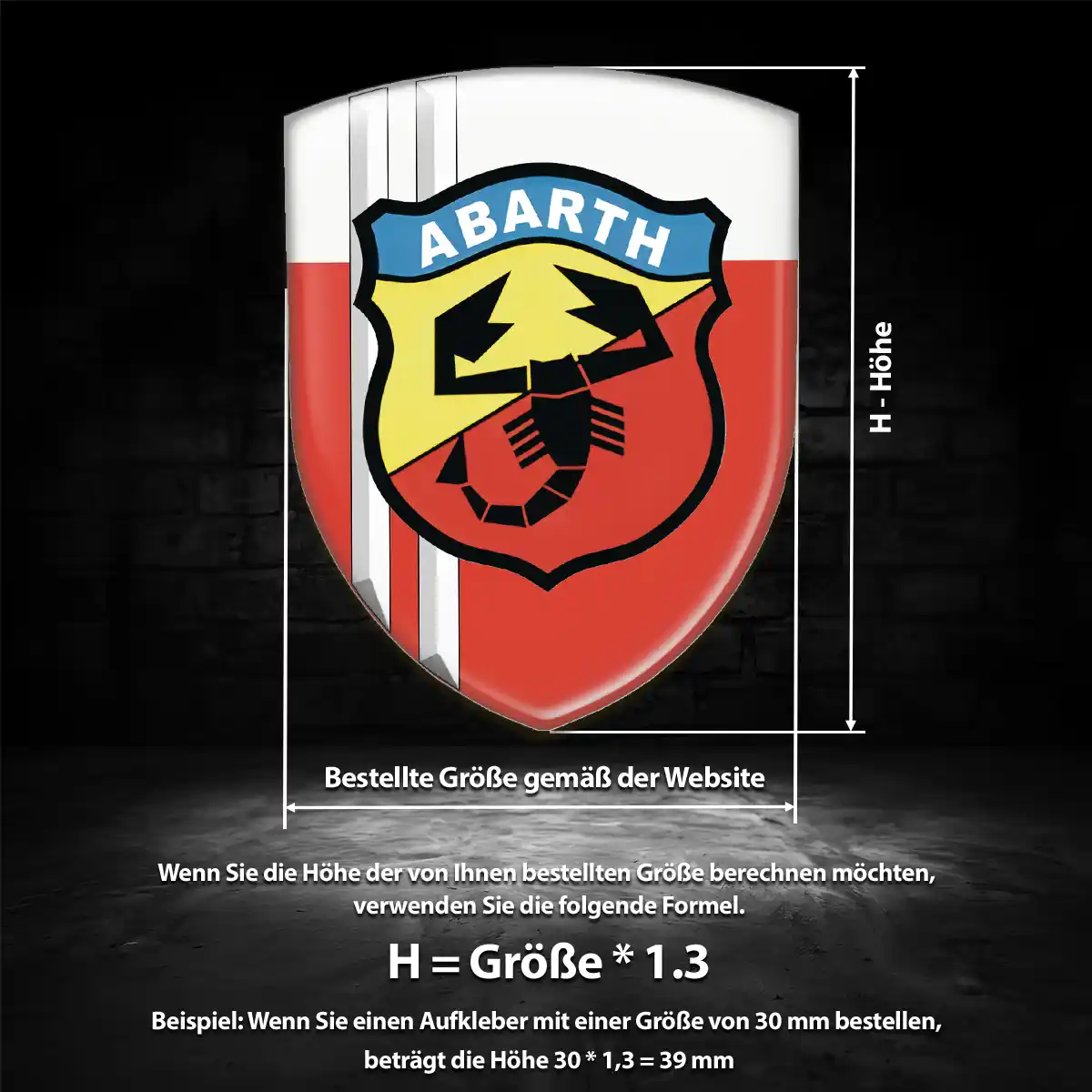 Abarth Aufkleber Wappen Emblem Auto Stilvolles Design