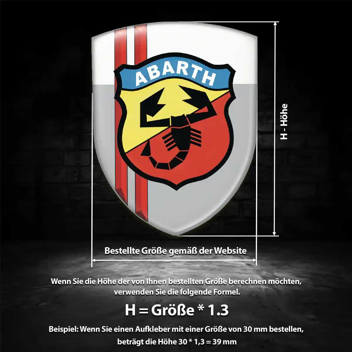 Abarth Aufkleber Wappen Emblem Auto Tuningfahrzeug