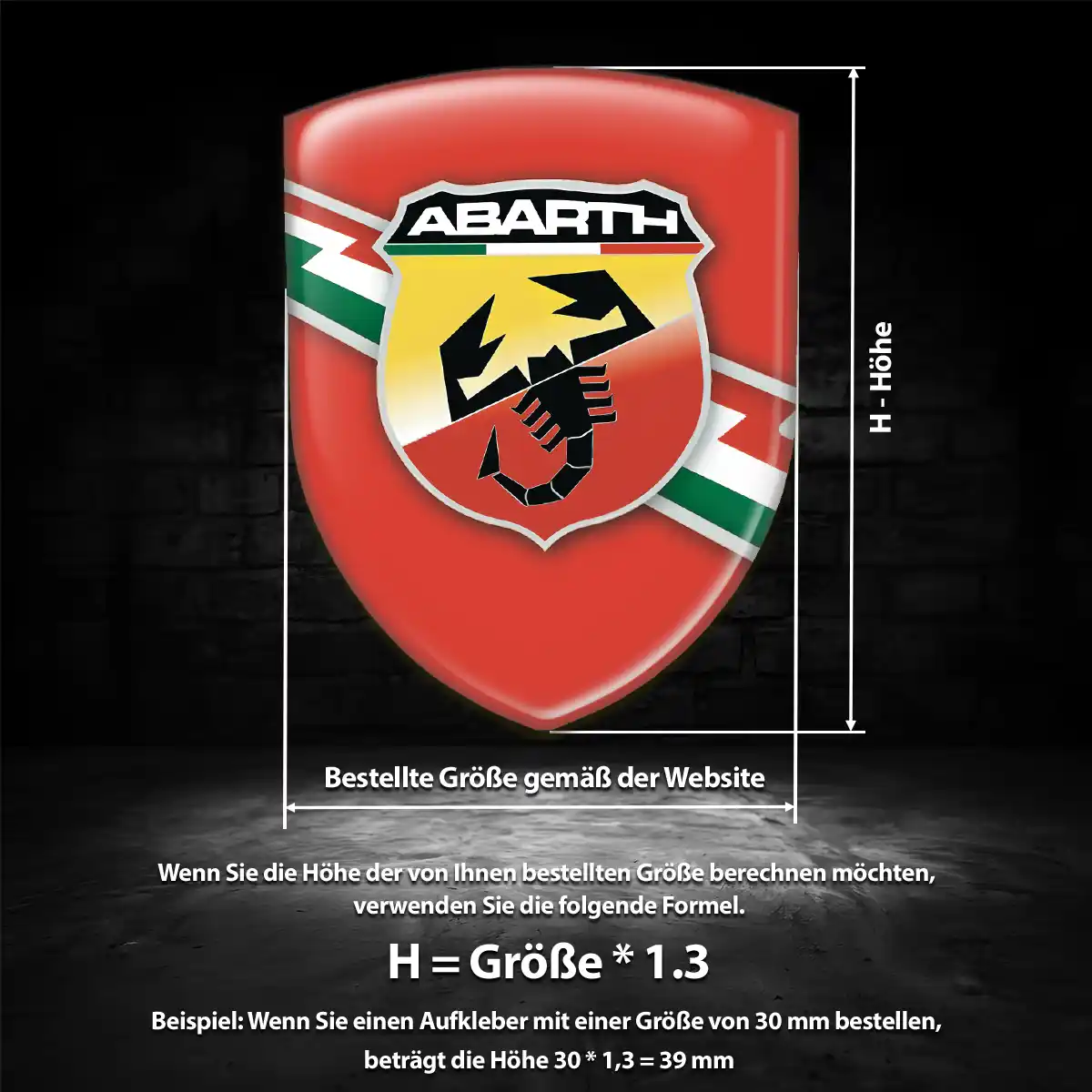 Abarth Aufkleber Wappen Emblem Exterieurdesign