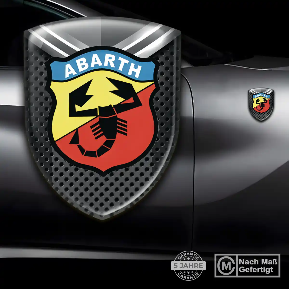 Abarth Aufkleber Wappen Emblem Hochwertiges Harz