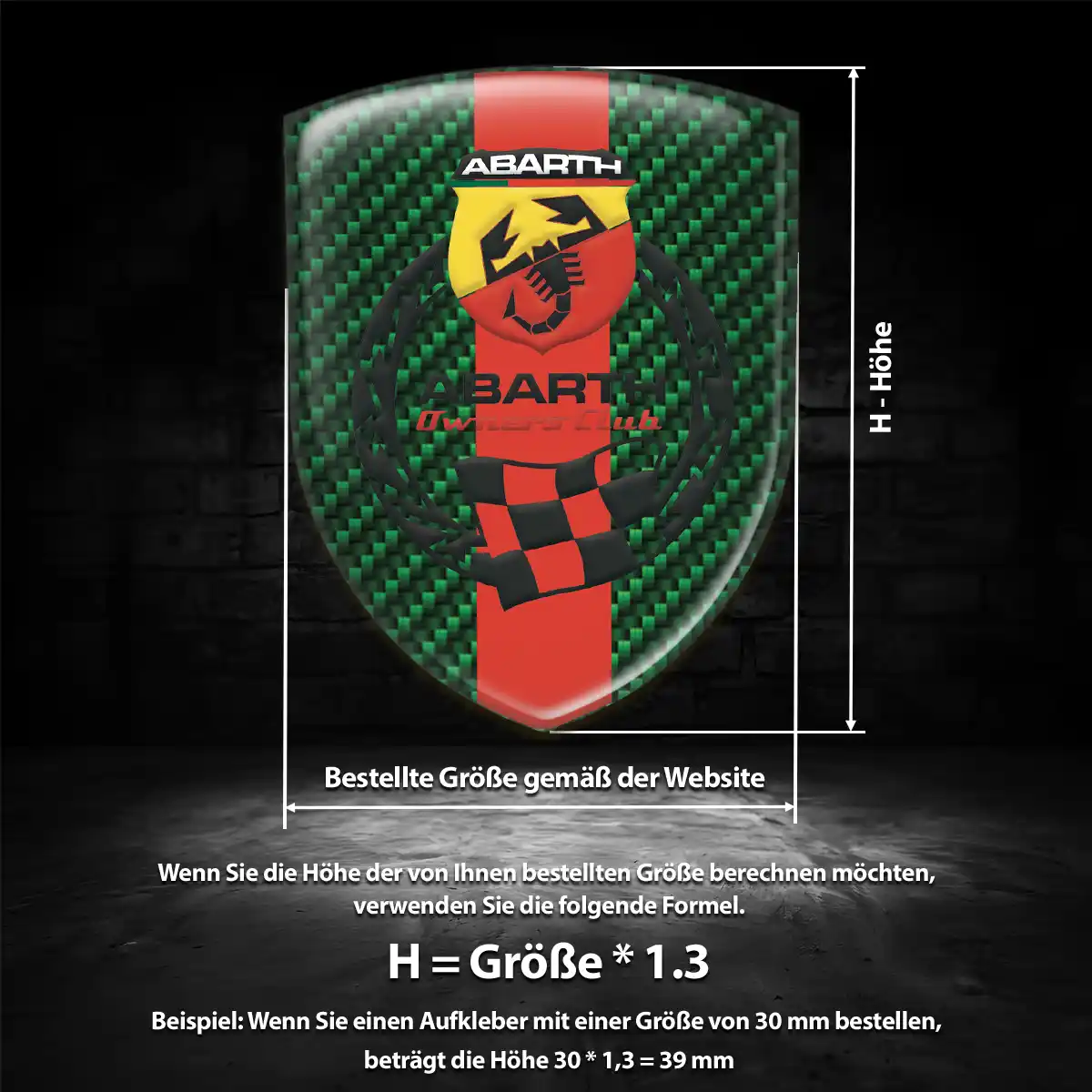Abarth Aufkleber Wappen Emblem Limitierte Auflage
