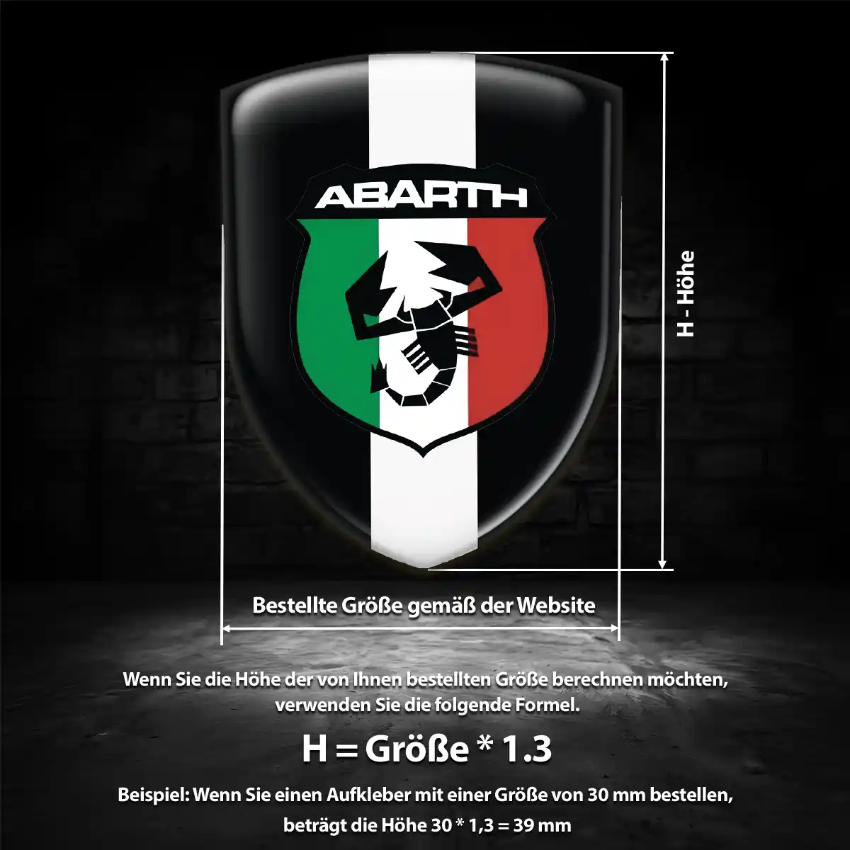 Abarth Aufkleber Wappen Emblem Markenedition