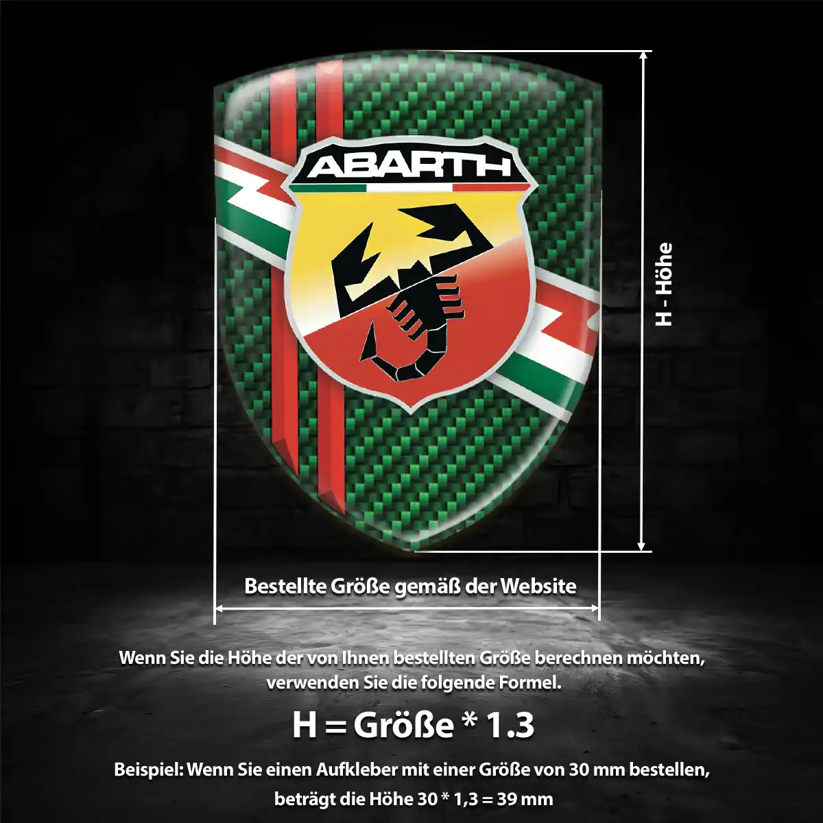 Abarth Aufkleber Wappen Emblem Premium-Edition