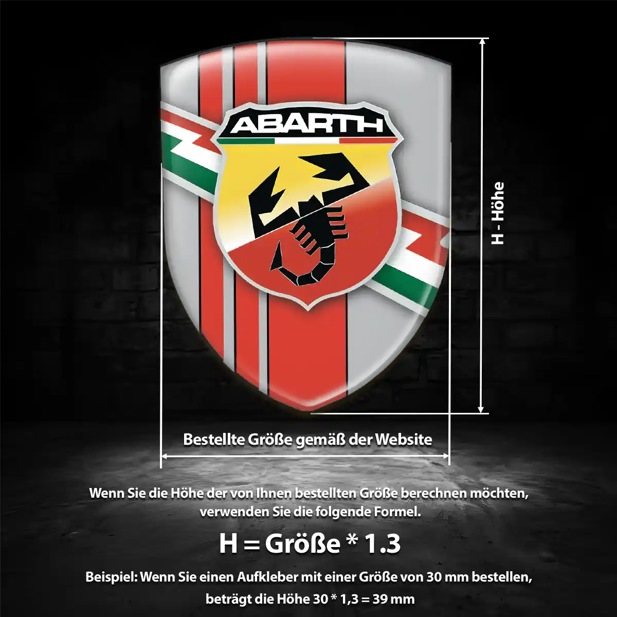 Abarth Aufkleber Wappen Emblem Stilvolles Design