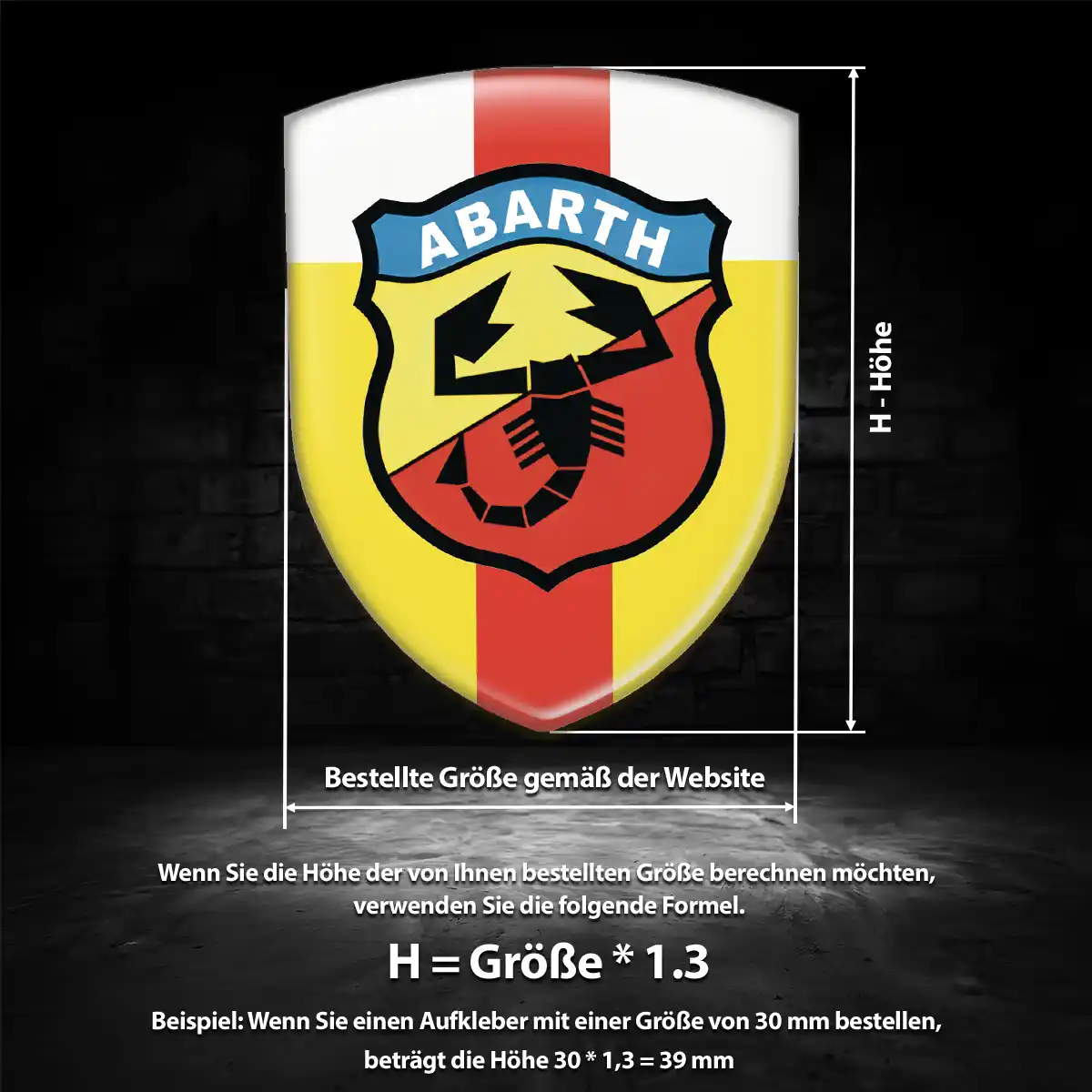 Abarth Aufkleber Wappen Emblem Tuningfahrzeug