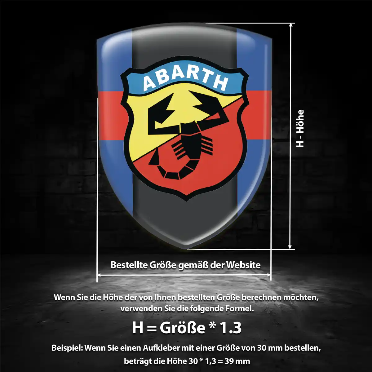 Abarth Aufkleber Wappen Exterieurdesign