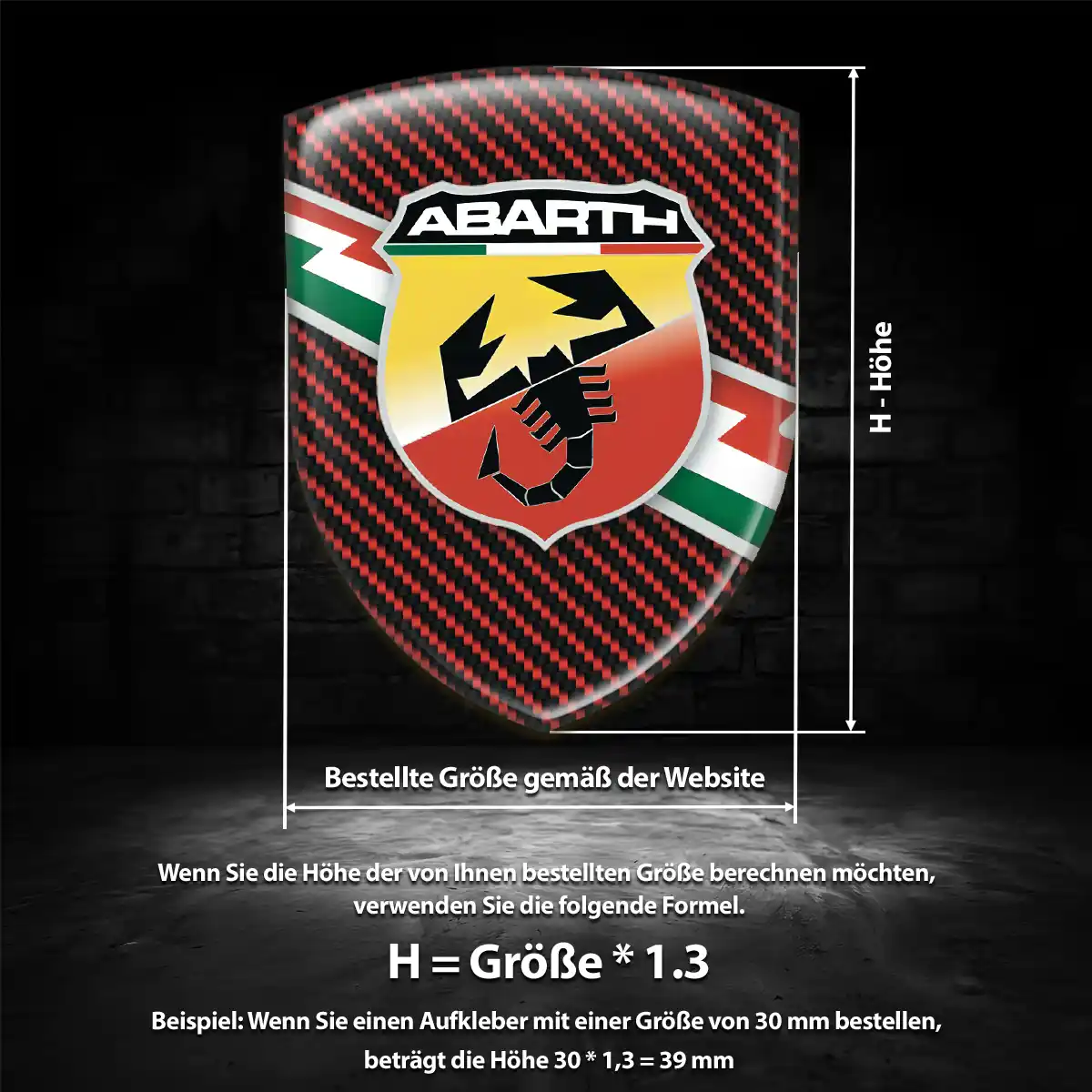 Abarth Aufkleber Wappen Höchste Qualität