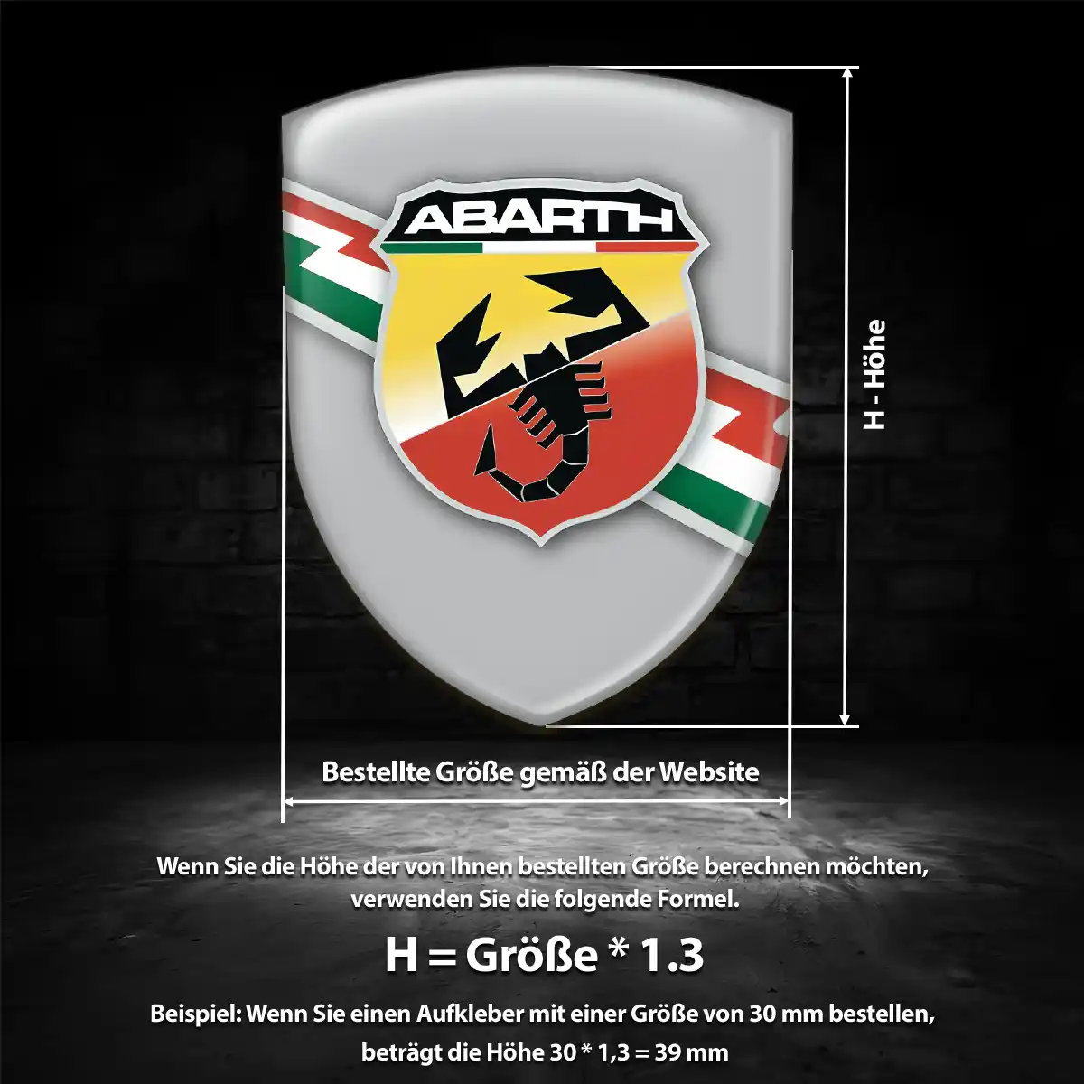 Abarth Aufkleber Wappen Interieurdesign