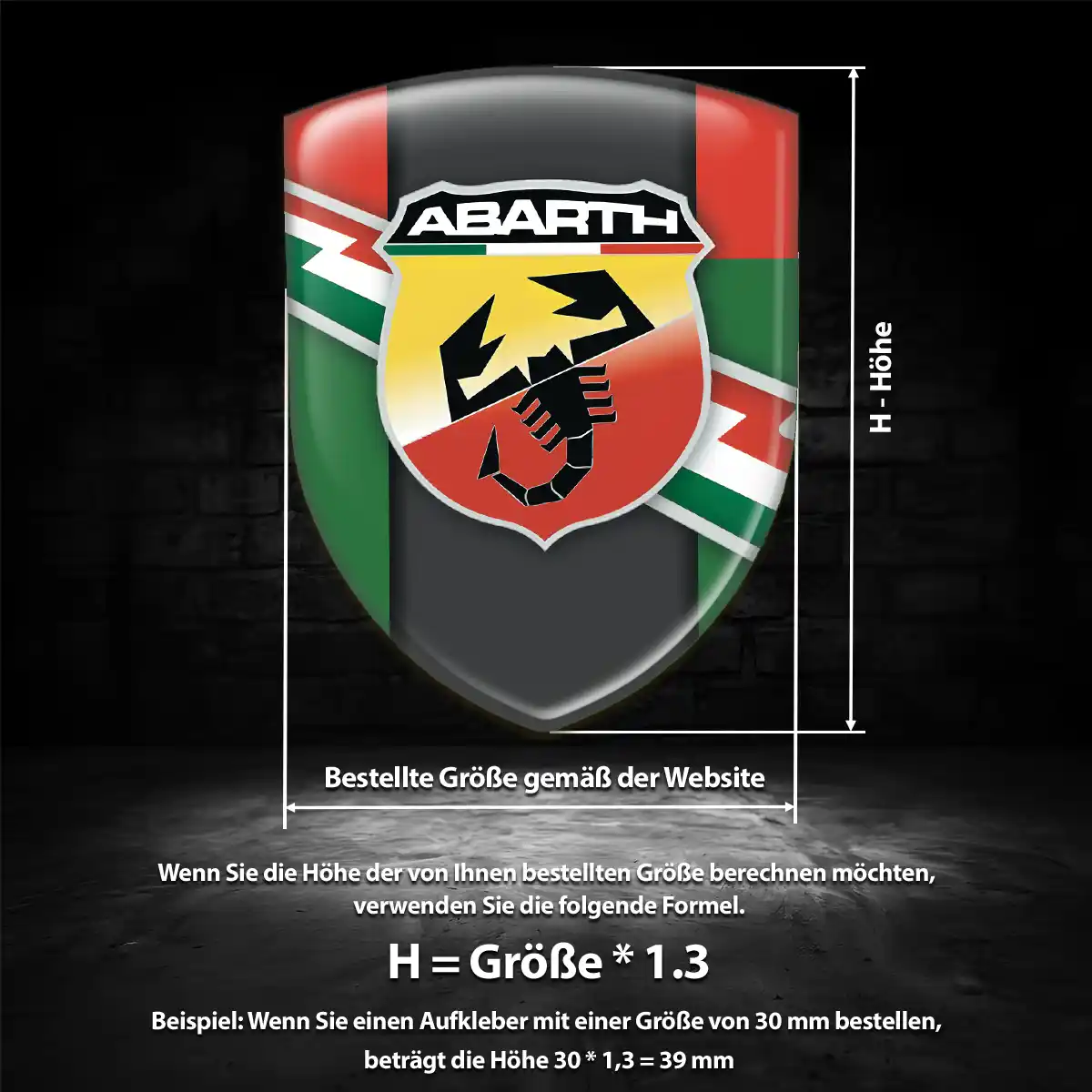 Abarth Aufkleber Wappen Limitierte Auflage