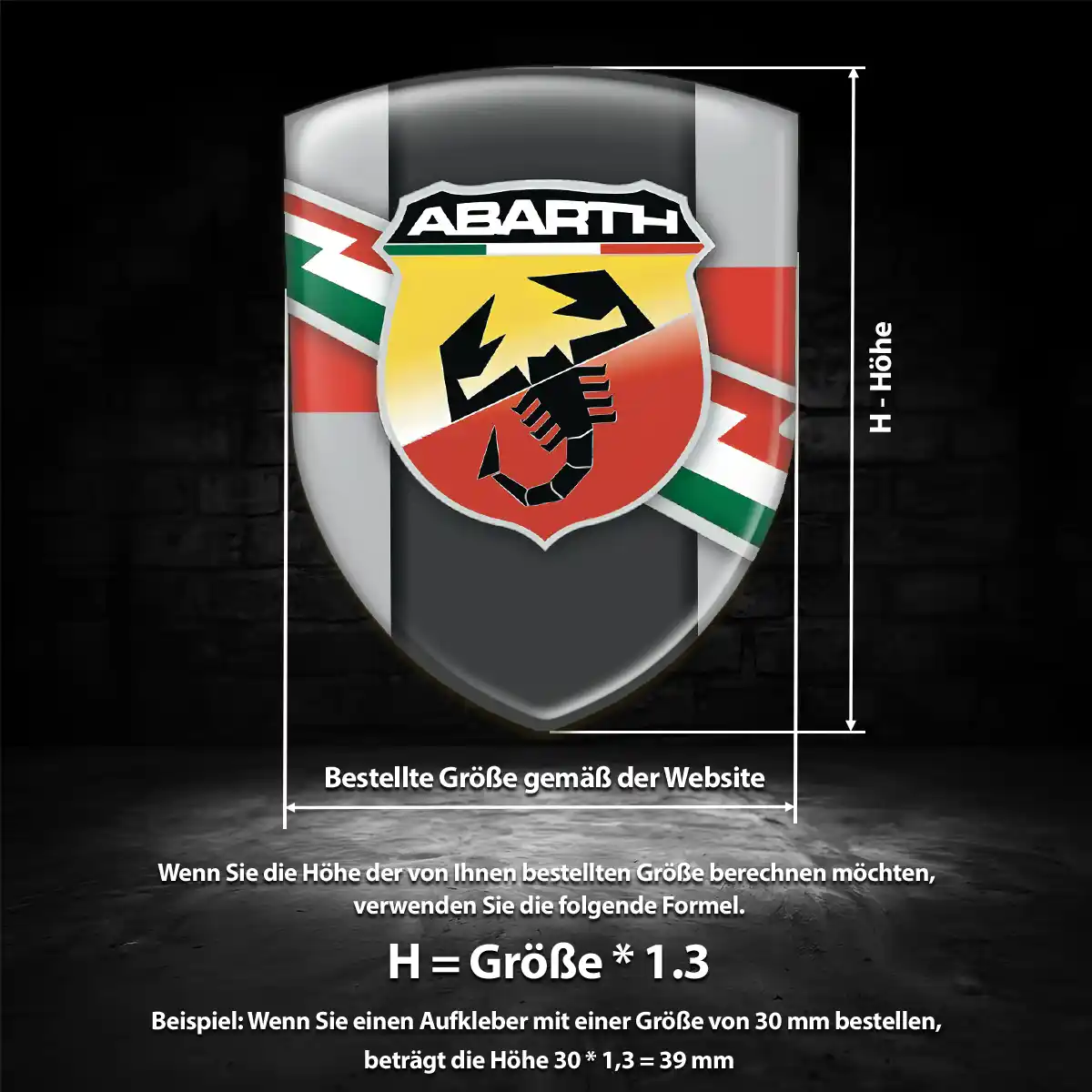Abarth Aufkleber Wappen Modernes Design