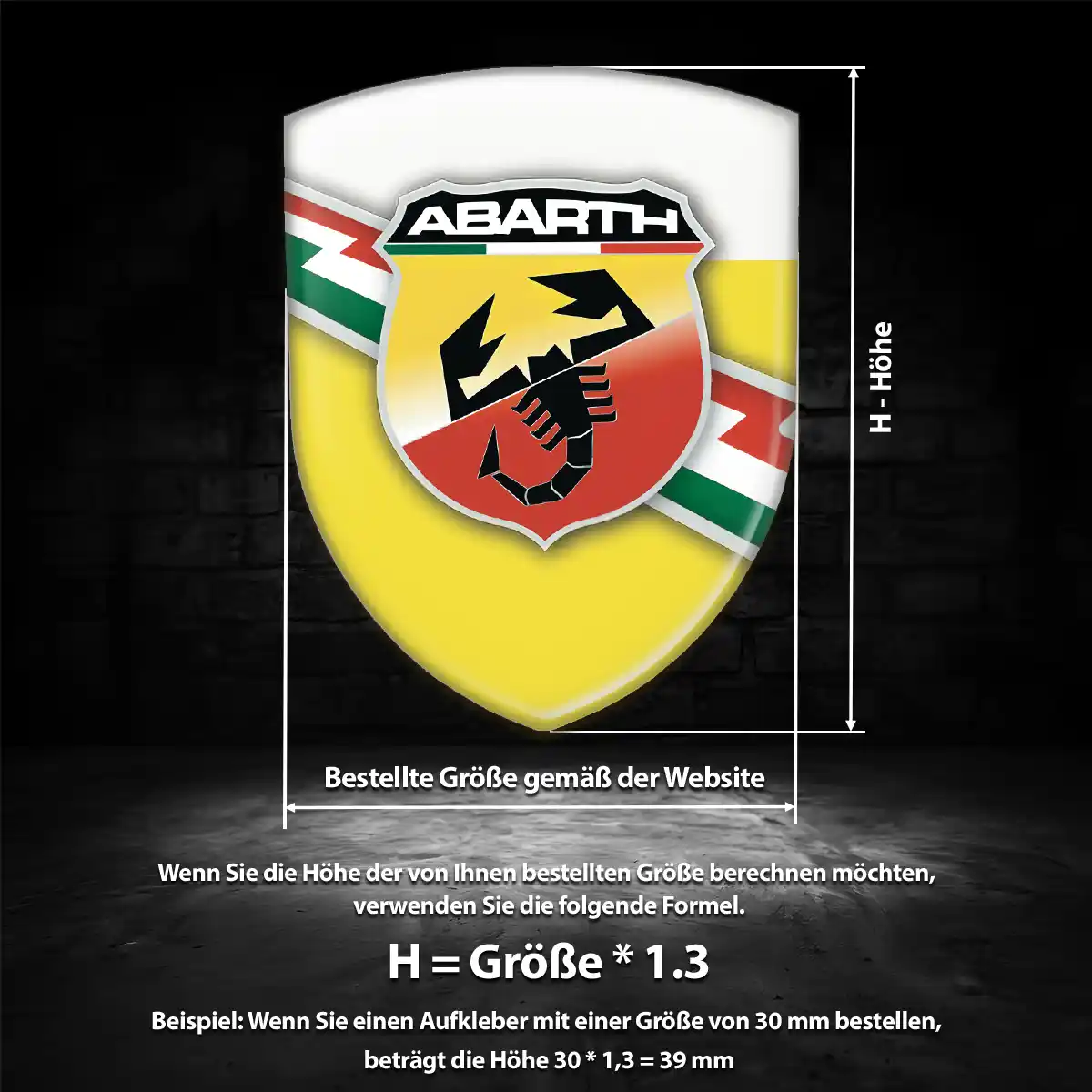 Abarth Aufkleber Wappen Premium-Edition