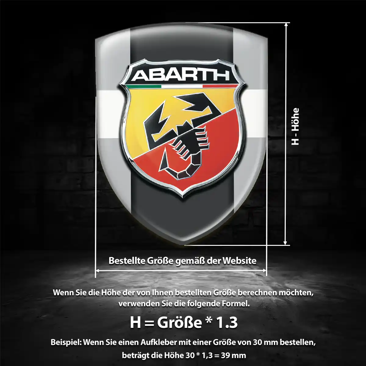Abarth Aufkleber Wappen Stilvolles Design