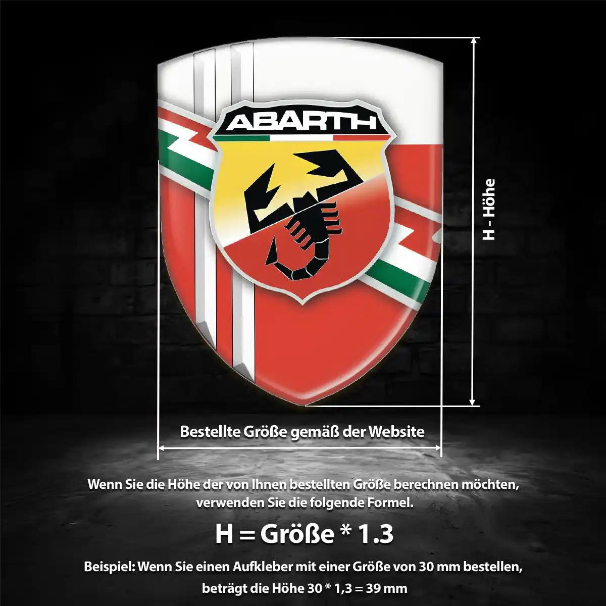 Abarth Aufkleber Wappen Tuningfahrzeug