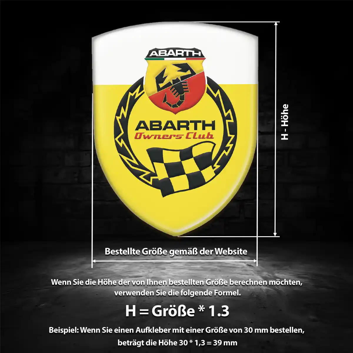 Abarth Emblem Aufkleber Anspruchsvolles Design