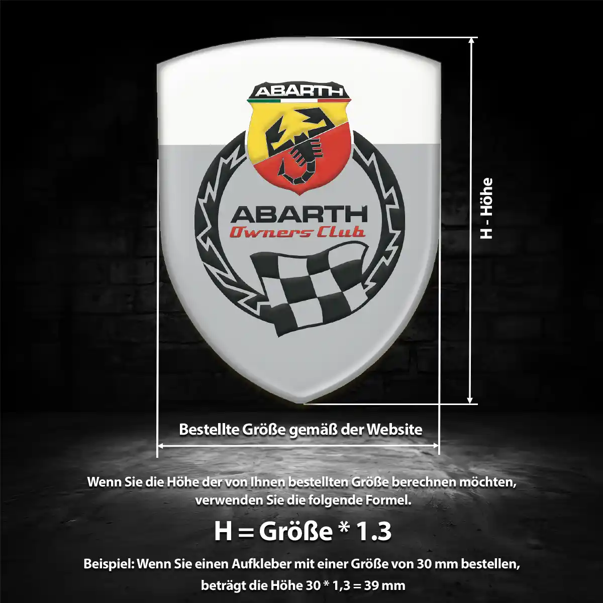 Abarth Emblem Aufkleber Ausdrucksstarkes Design