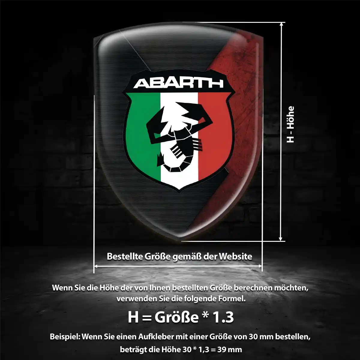 Abarth Emblem Aufkleber Auto Ausdrucksstarkes Design