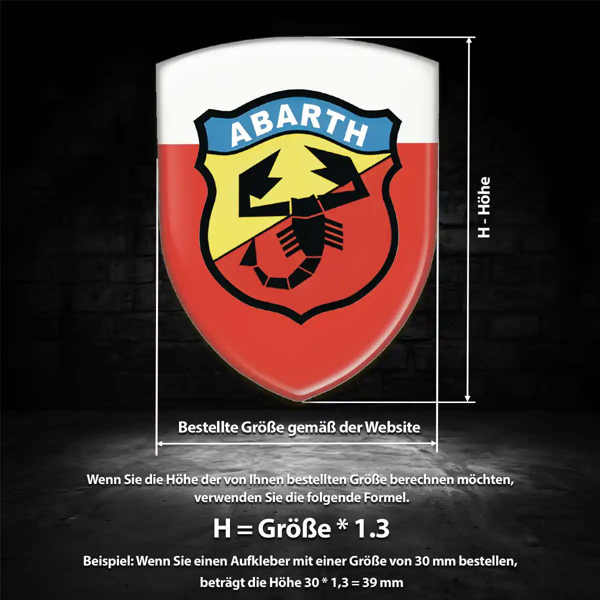 Abarth Emblem Aufkleber Auto Überzeugende Qualität