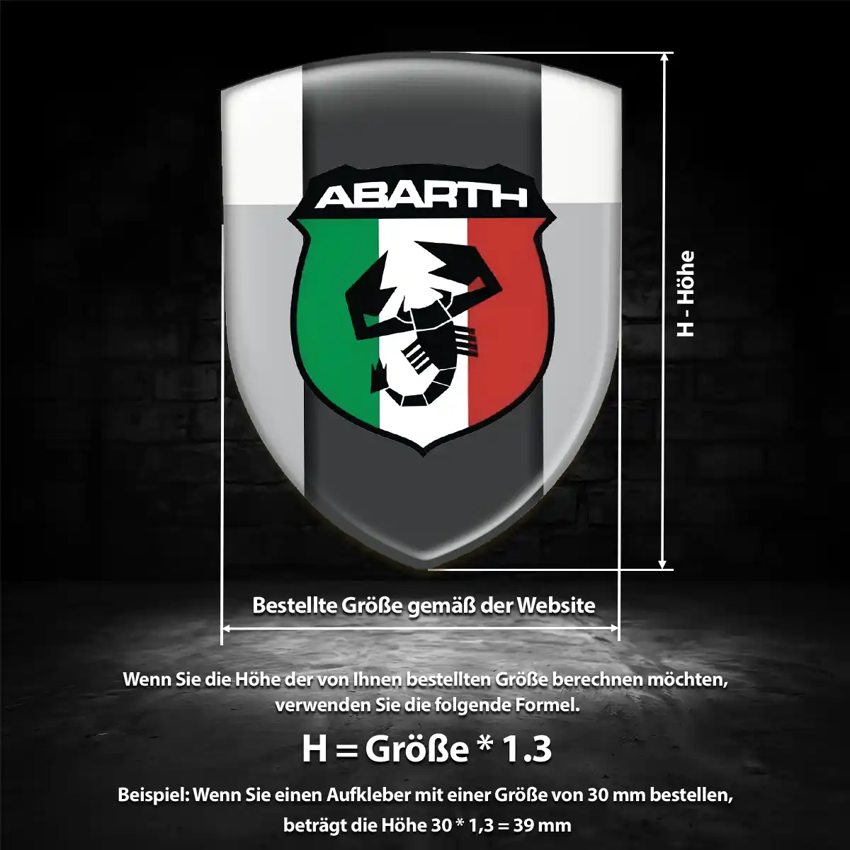Abarth Emblem Aufkleber Auto Edles Design
