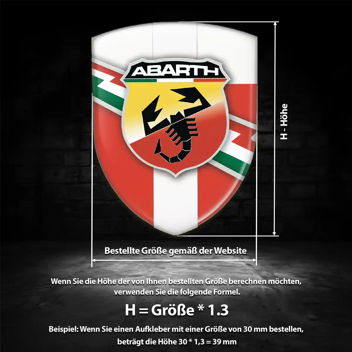 Abarth Emblem Aufkleber Auto Elegantes Design