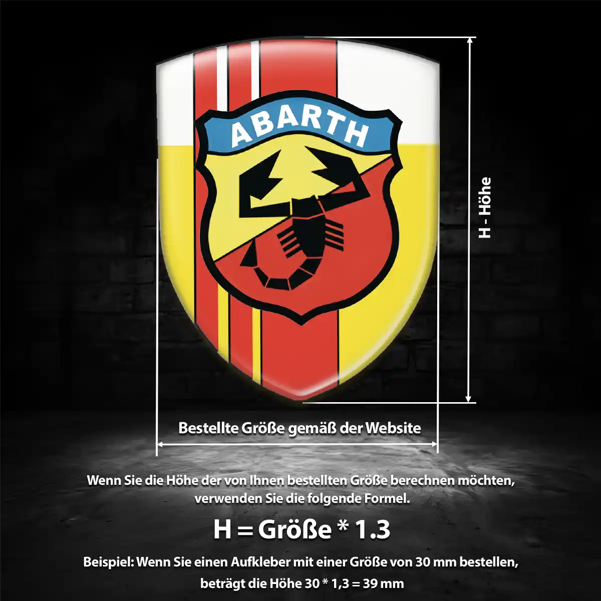 Abarth Emblem Aufkleber Auto Erstklassige Qualität