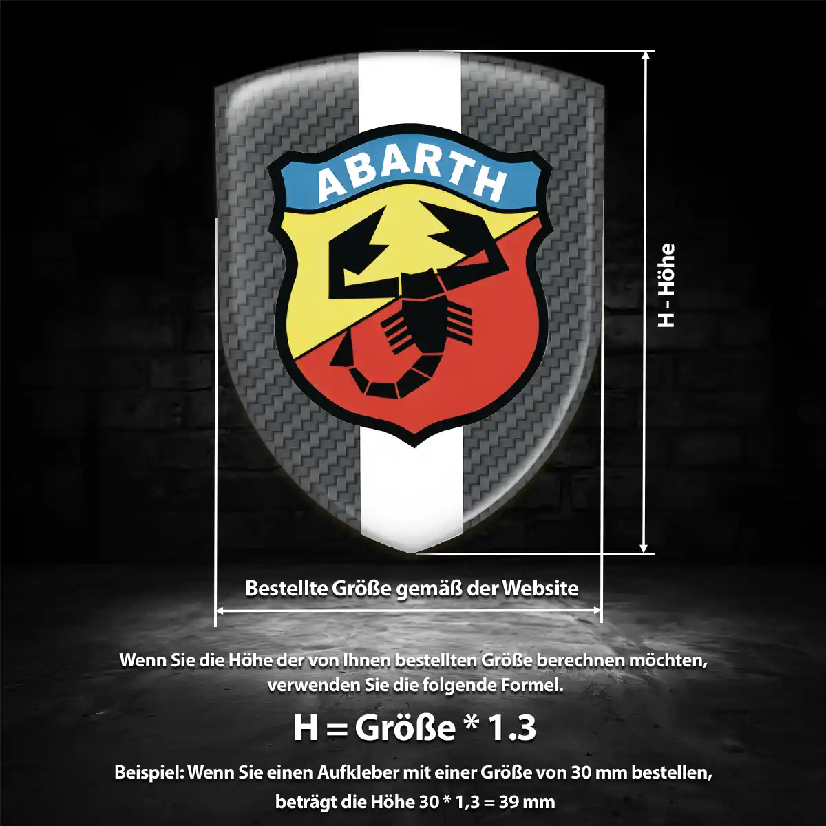 Abarth Emblem Aufkleber Auto Exterieurdesign