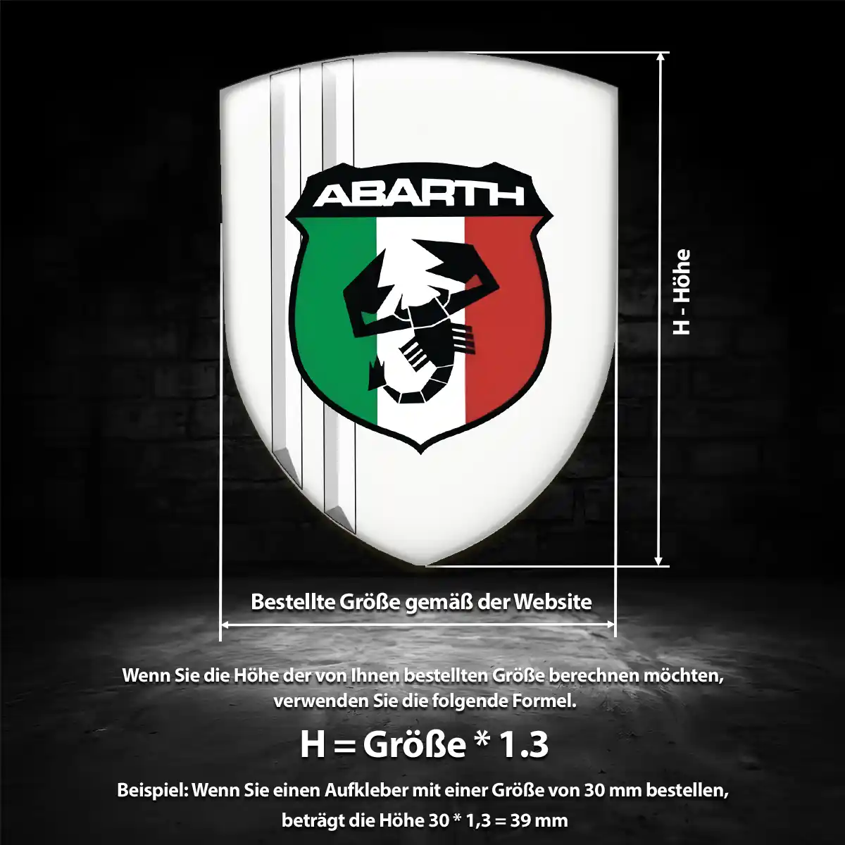 Abarth Emblem Aufkleber Auto Höchste Qualität