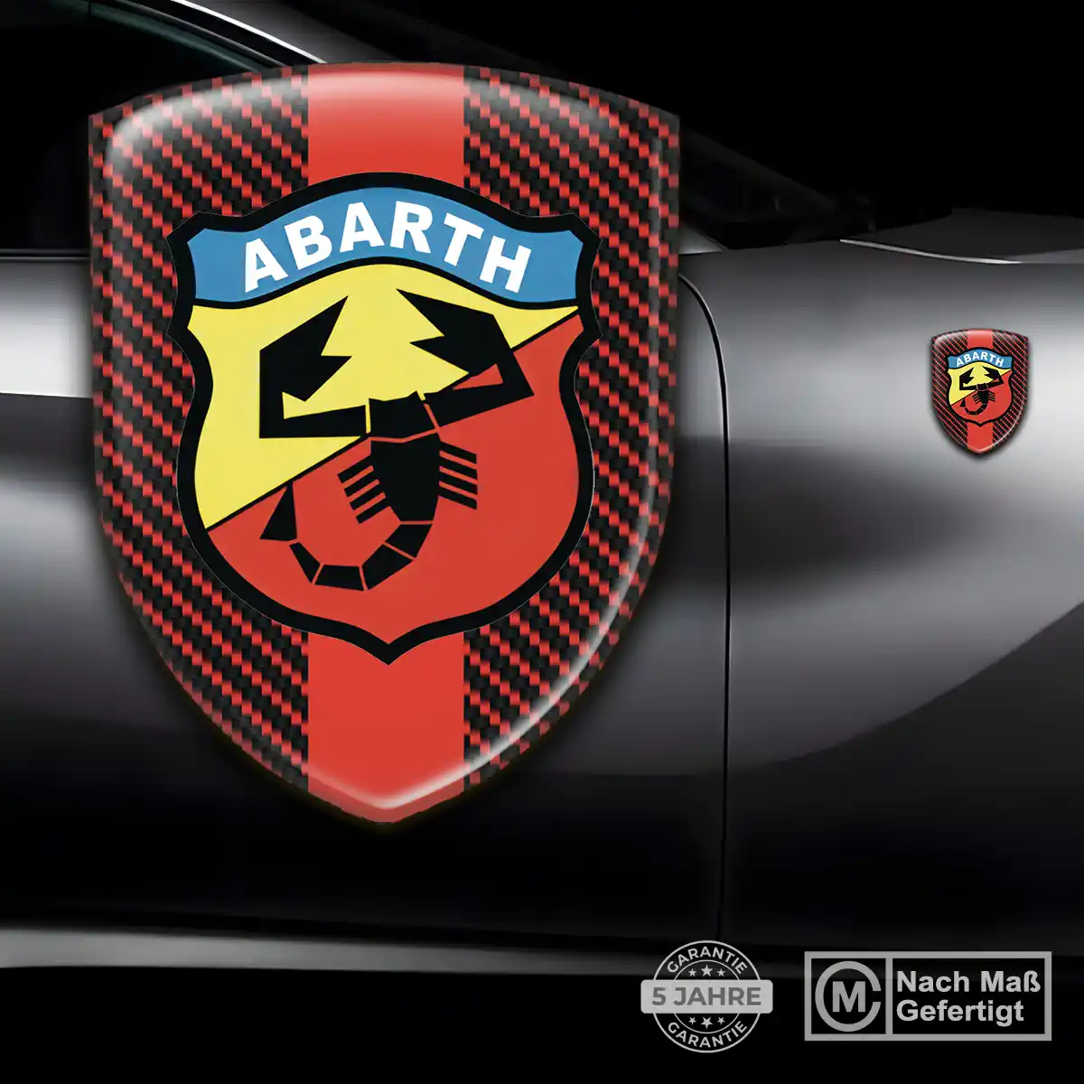 Abarth Emblem Aufkleber Auto Hochwertiges Harz