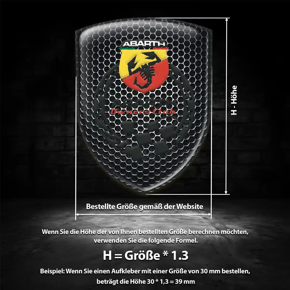 Abarth Emblem Aufkleber Auto Hohe Qualität