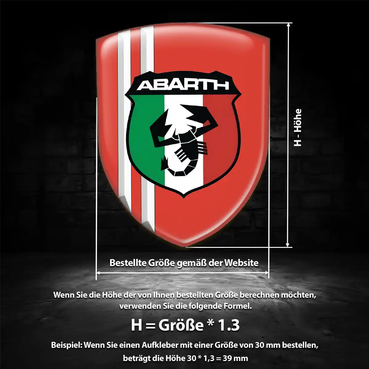 Abarth Emblem Aufkleber Auto Interieurdesign