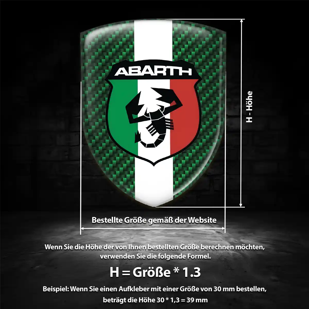 Abarth Emblem Aufkleber Auto Limitierte Auflage