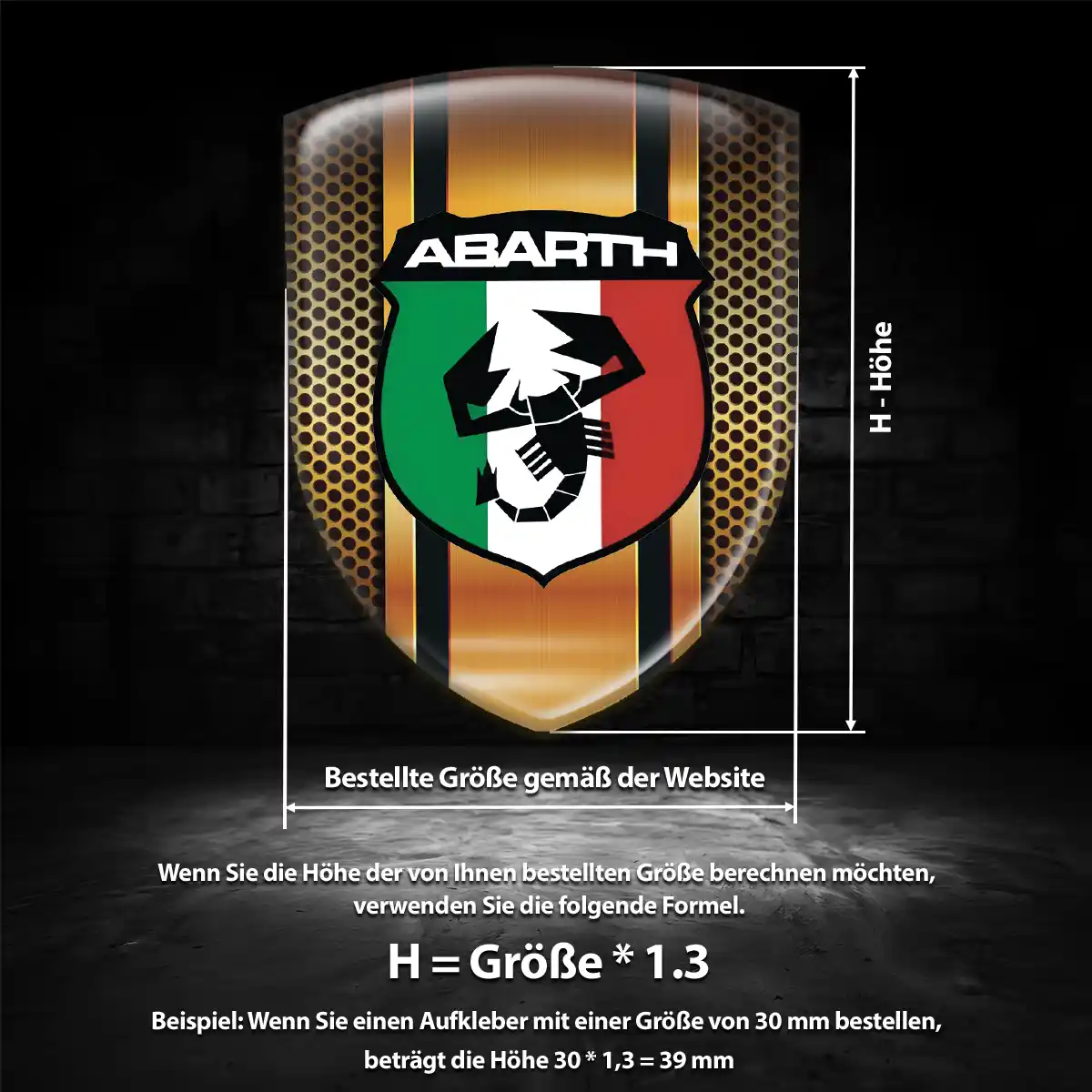 Abarth Emblem Aufkleber Auto Luxus-Edition