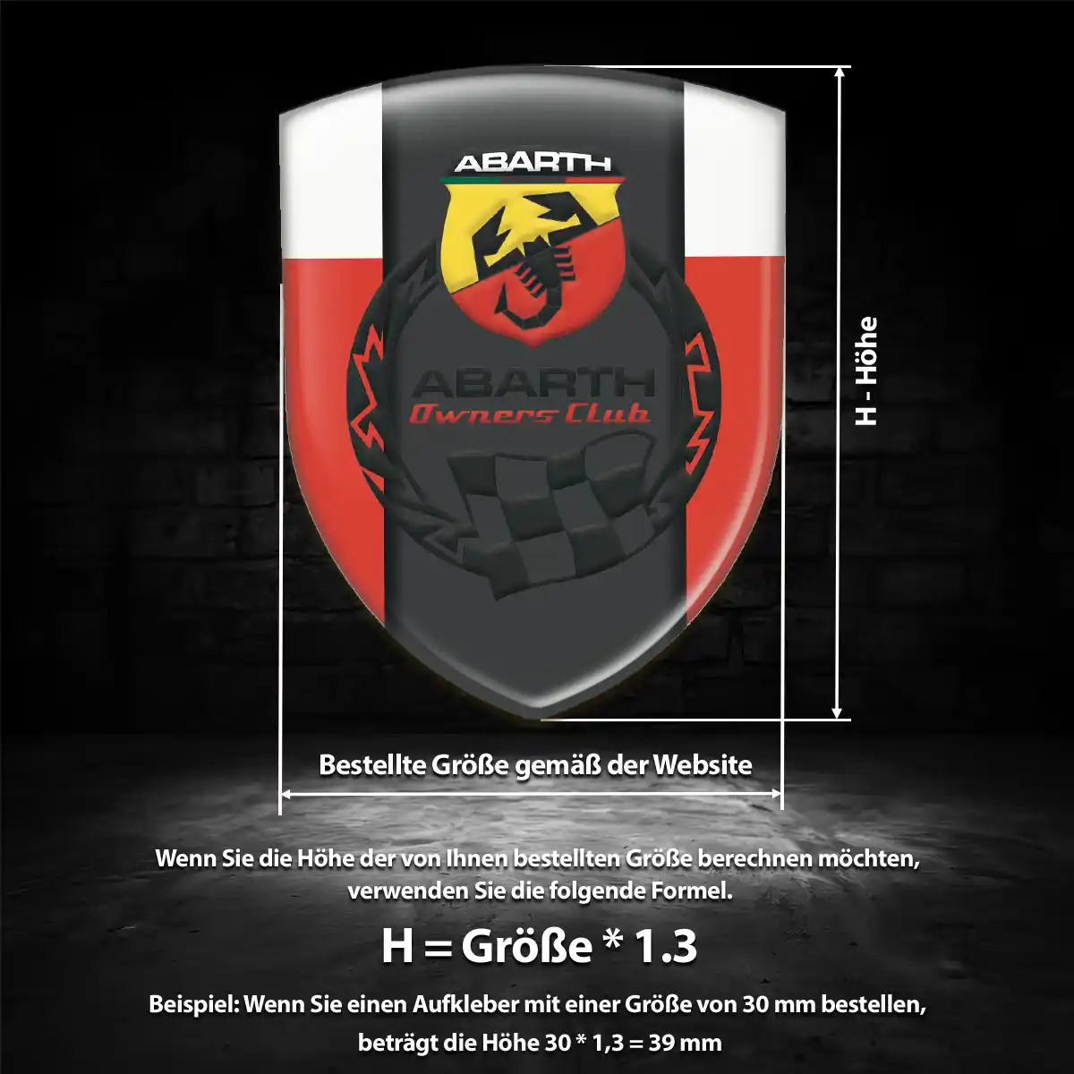 Abarth Emblem Aufkleber Auto Markenedition